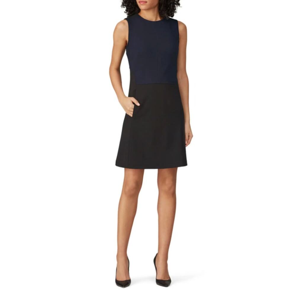 KF/KaufmanFranco Collective Dress 12 Black Color-Block Stretch Sleeveless